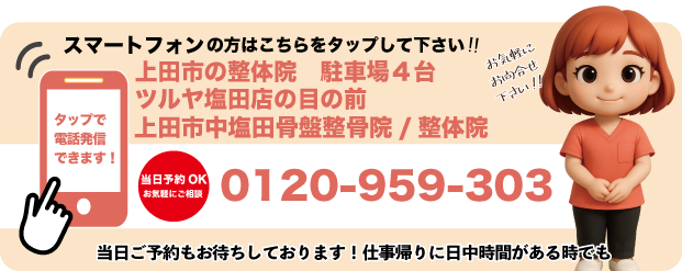 電話ボタン-上田市中塩田 宮崎骨盤整骨院の電話番号